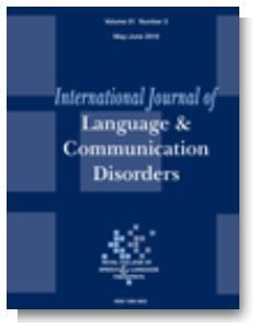 Forside, International Journal of Language & Communication Disorders