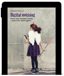 Digital mobbing - et barn står med ryggen til, med en mobil i hånden, mot en vegg.