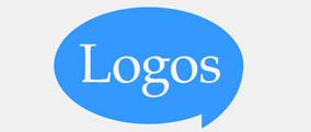 Logo - Logos i blå snakkeboble