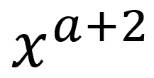 Visuell potens; x^(a +2)