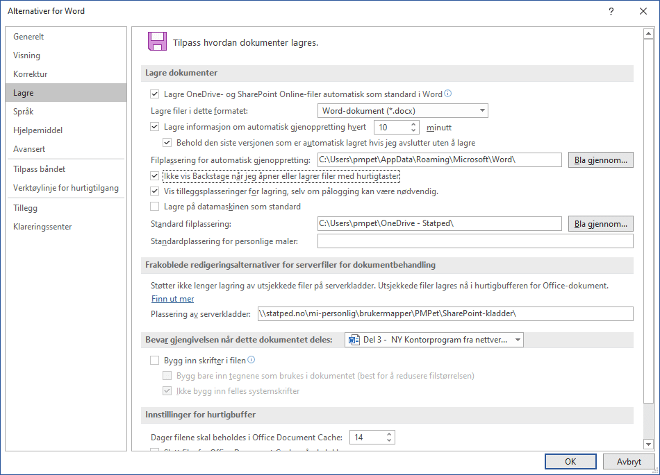 Alternativer for Word