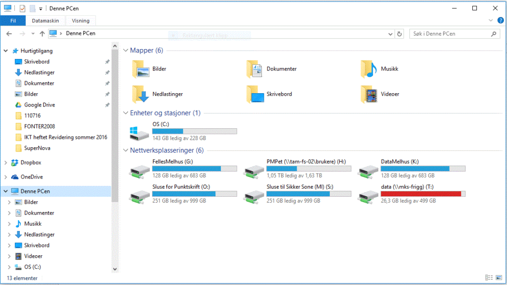 Filutforsker Windows