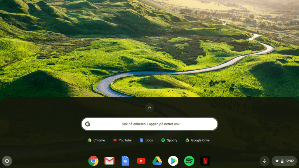Skjermbildet til Chromebook