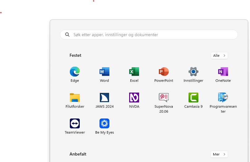 Startmeny Windows 11