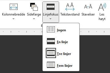 meny for linjefokus