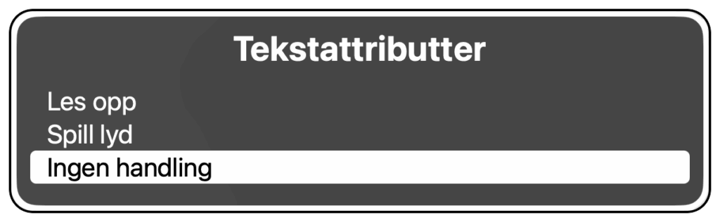 Innstilling for tekstattributter i detaljnivårotoren