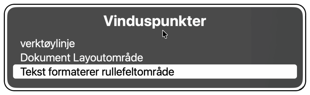 Arbeide med vinduer med vinduspunkter i VoiceOver