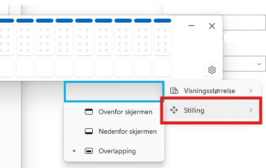 innstillinger i Braille Viewer