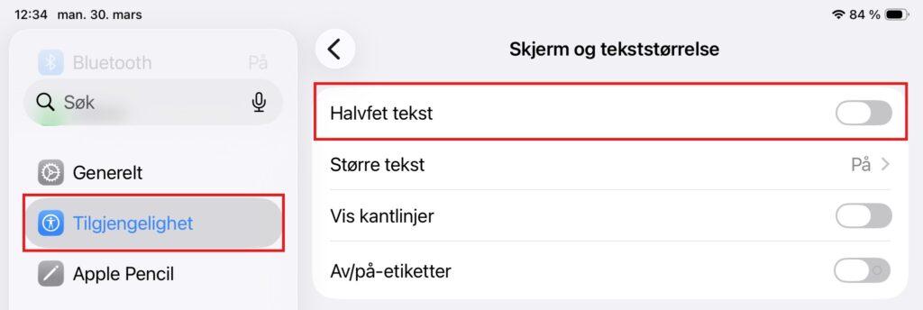 meny skrifttype