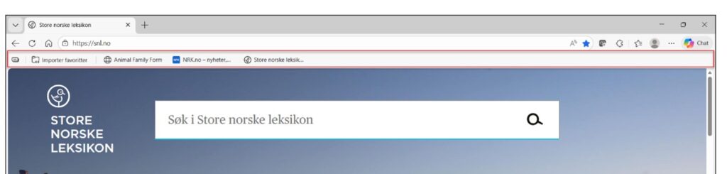 Bilde av verktøylinjen