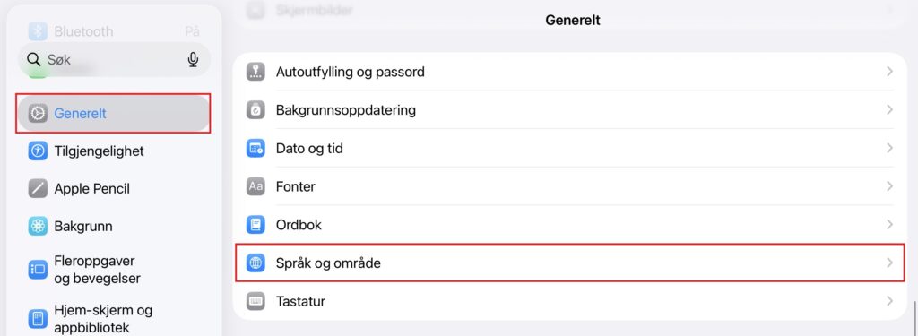 Språkinnstilling