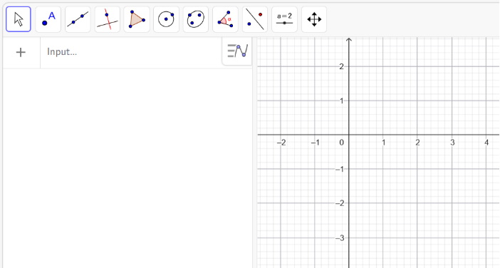 GeoGebra Classic 6 med symboler på knappene