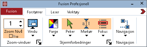 Fusion kontrollpanel