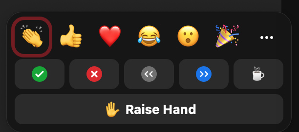 Dialog med de vanligste emojiene
