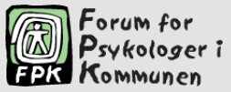 Logo med påskrift "FPK - Forum for psykologer i kommunen"