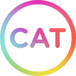Logo: CAT med en sirkel rundt