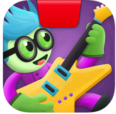 App-ikon en fantasifigur som spiller gitar