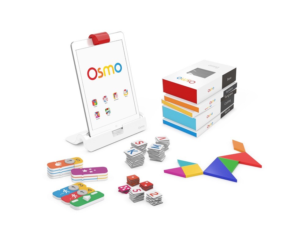 Brikker og iPadstativ som brukes til Osmo