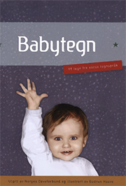 Forside bok Babytegn - lite barn holde høyre hånd opp