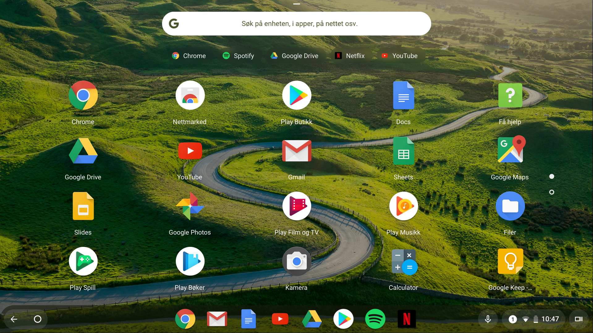 Bilde: Chromebook i nettbrettmodus