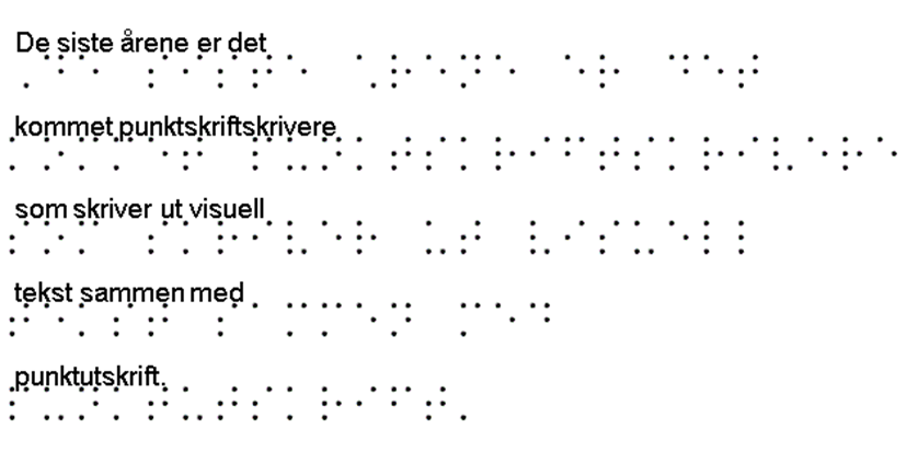 Bilde: punkt- og visuell tekst sammen