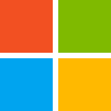 MIcrosoft logo, fire firkanter