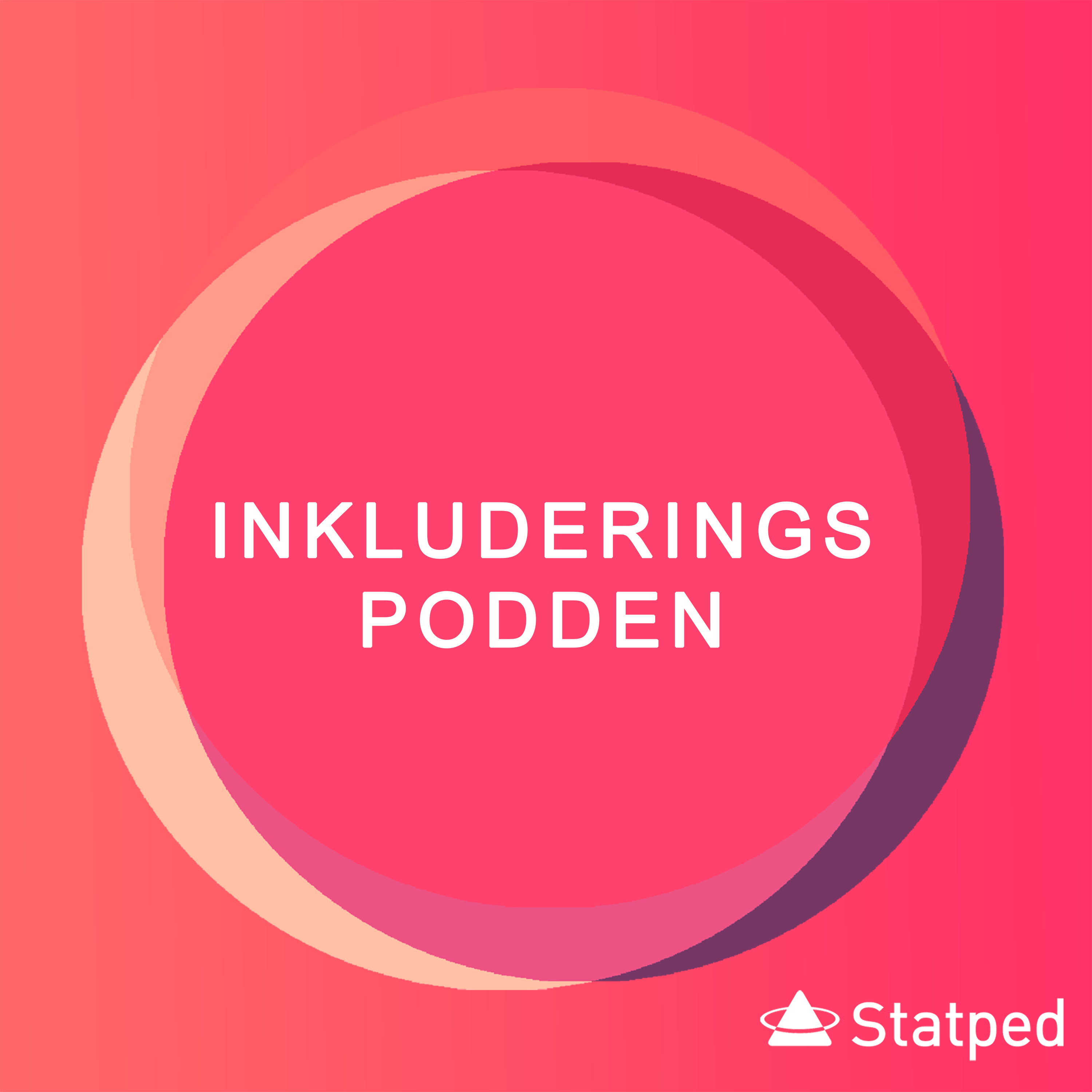 Sirkel med ordet Inkluderingspodden inni